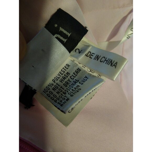 Jovani Pink Prom Dress Womens Sz 2 Mermaid Shoulder Straps Rhinestones Netting - Picture 12 of 15